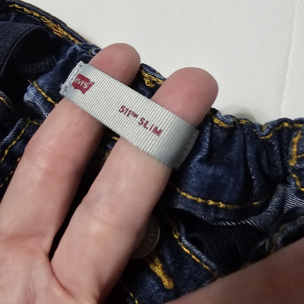 Size‎ 6 Reg SLIM Levis Boy Denim Shorts - Picture 3 of 6